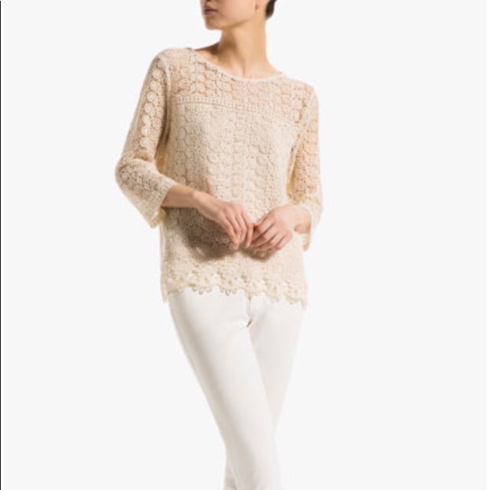 Authentic Massimo Dutti Lace Top